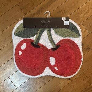 Rachel Zoe Cherry Bath Rug - Red and Green